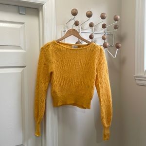 Aritizia wilfred - yellow alpaca sweater - small